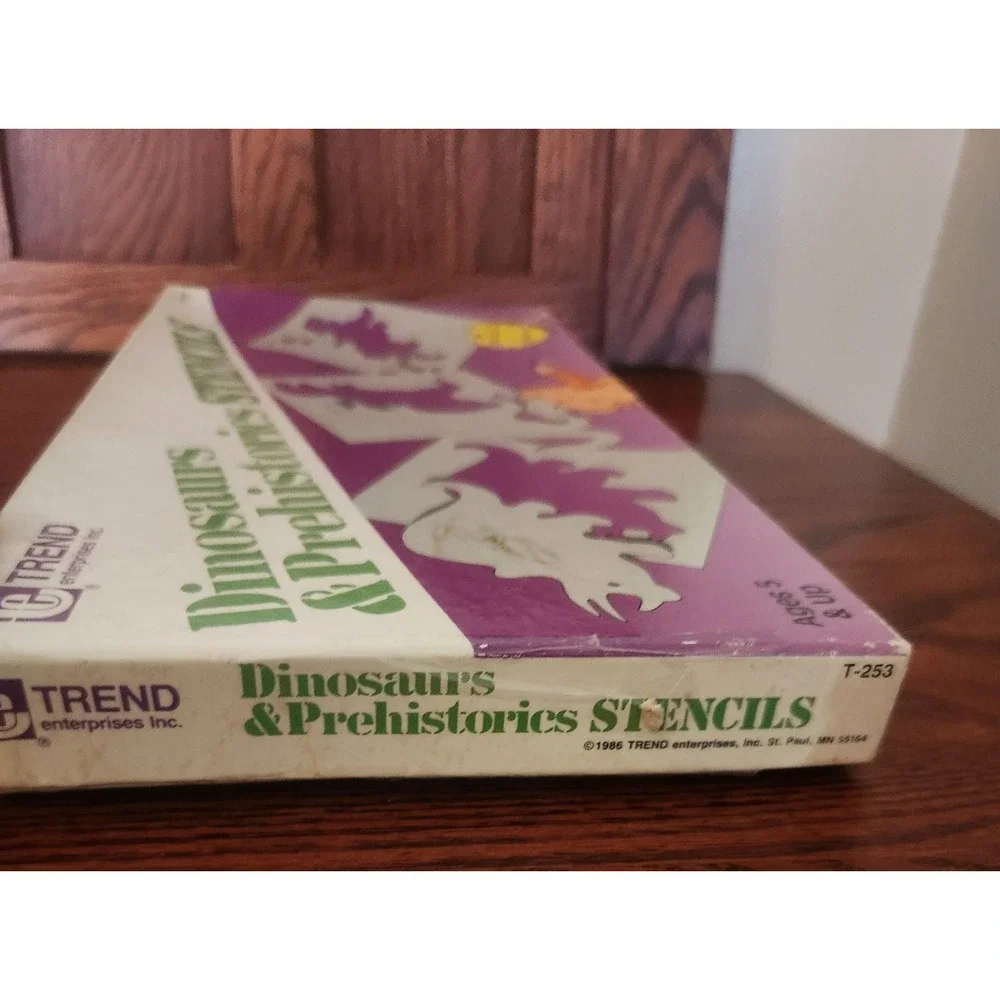 Vintage‎ Trend Dinosaurs & Prehistoric Stencils Shapes Stencils 1986